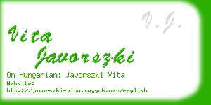 vita javorszki business card